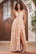 Romantic Flowers A-Line Sweetheart One Shoulder Strap Sleeveless Ruched With Slit Backless Cheap Long Prom Dress