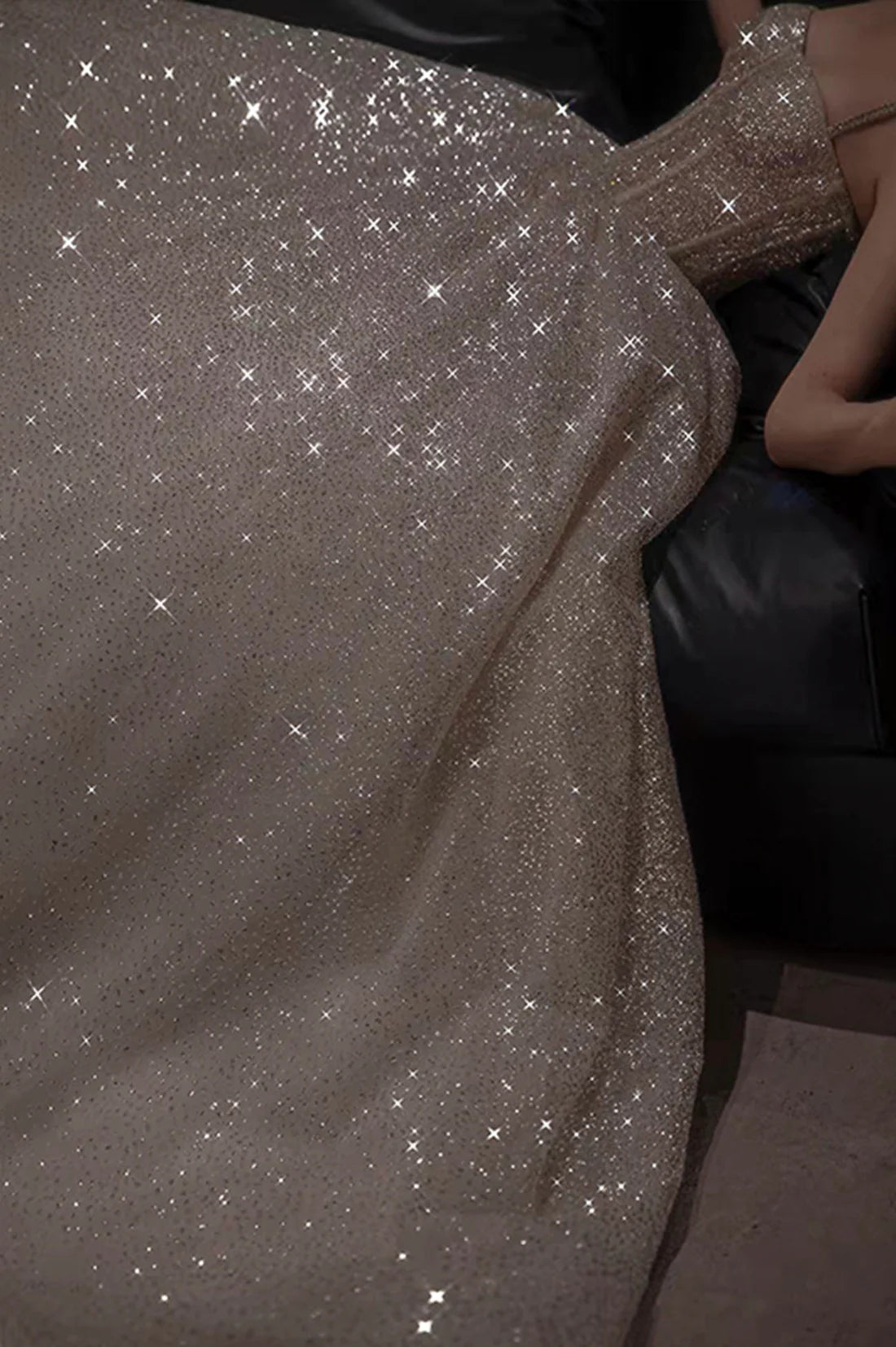 Sparkling Sweetheart Crystal-Strap Corset-Bodice Floor-Length Ballgown Prom Dress